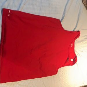 Sleeveless red nike tanktop